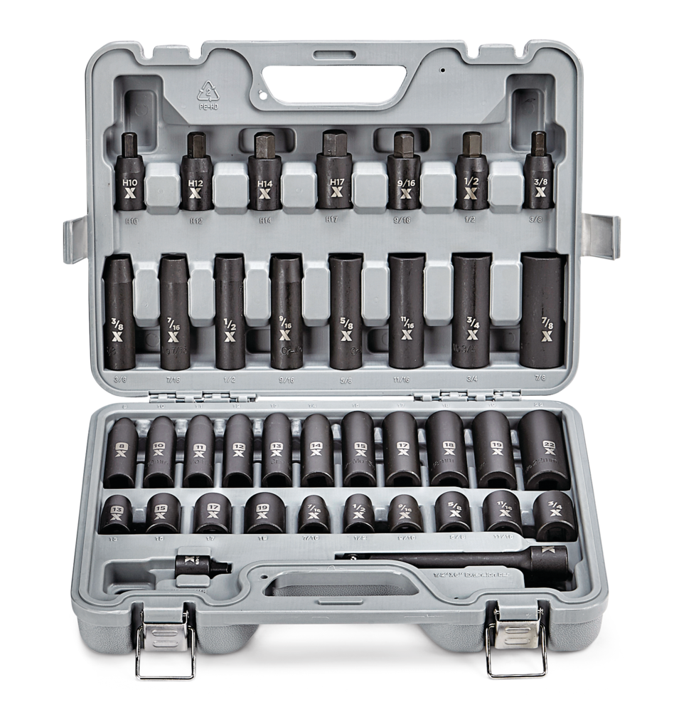 MAXIMUM 1/2-in Drive Professional Grade Impact Socket Set, 38-pc, CRMO