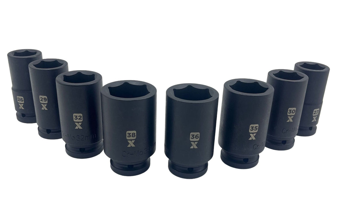 MAXIMUM 8 Piece 3/4" Deep Impact Socket Metric