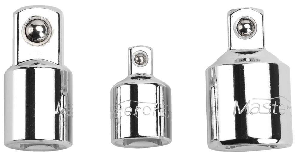 MAXIMUM Socket Adapter Set, 3-pc, Nickel-Chrome Plating