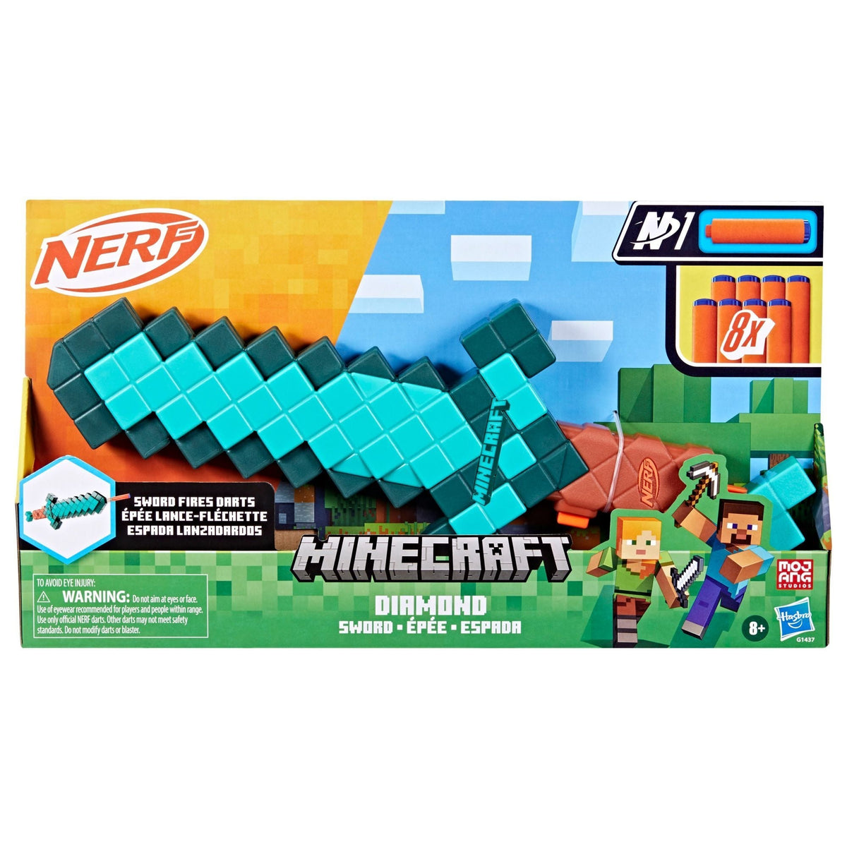 Diamond Sword Dart Blaster with 8 N1 Darts