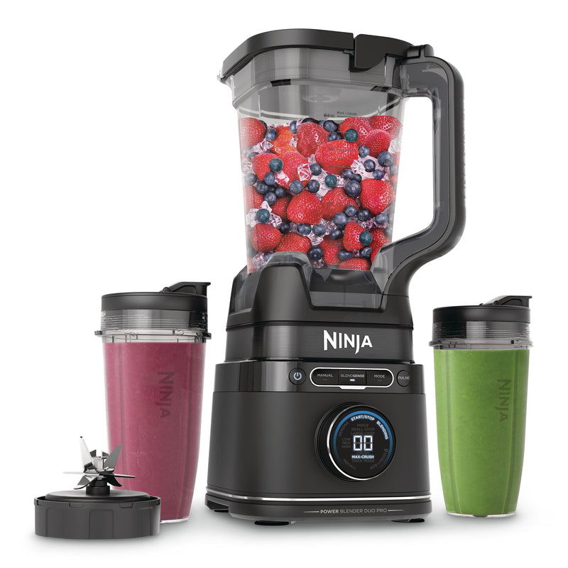 Duo Blender with 72-oz Full-Size Pitcher & Pre-Set Programs, Includes Two 24-oz Single-Serve Cups, 1800W D9516
