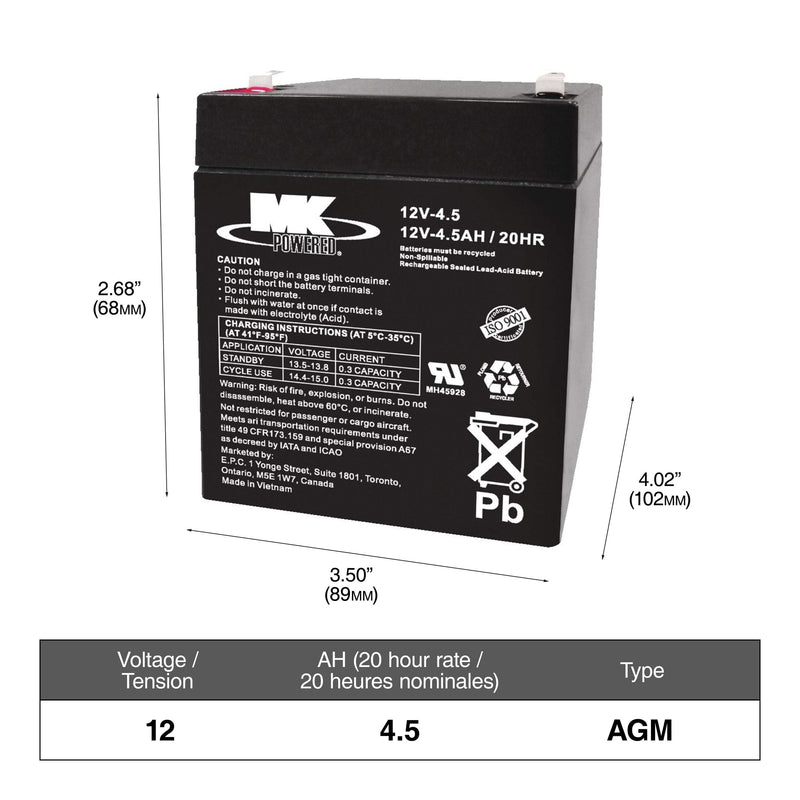 YELLOWTOP 9014-045 Group Size 34/78 Dual Purpose AGM Battery, 750 CCA T5315