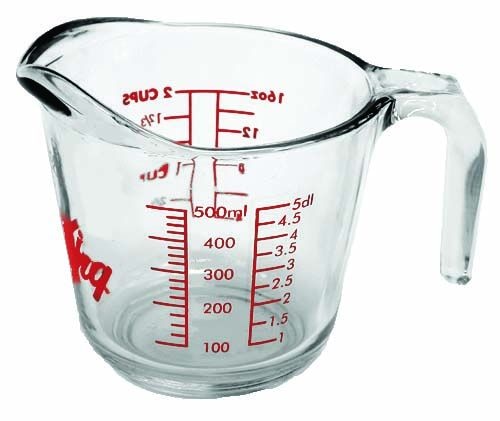 Glass Measuring Cup, 500-ml