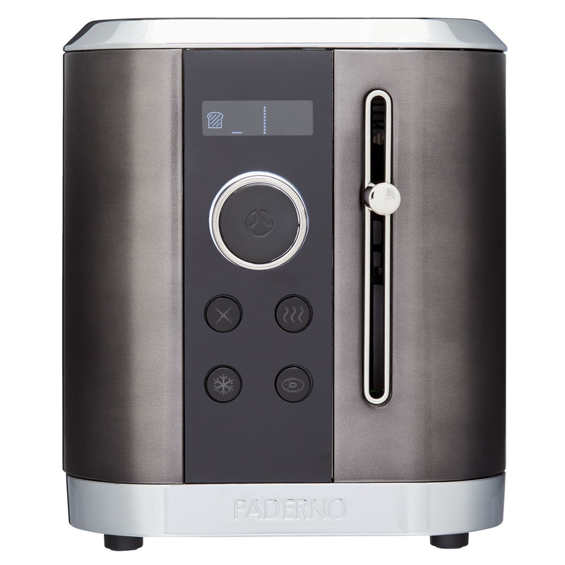 Even Heat Wide Slots Toaster with 9 Settings, Black Stainless Steel, 2-Slices F8868