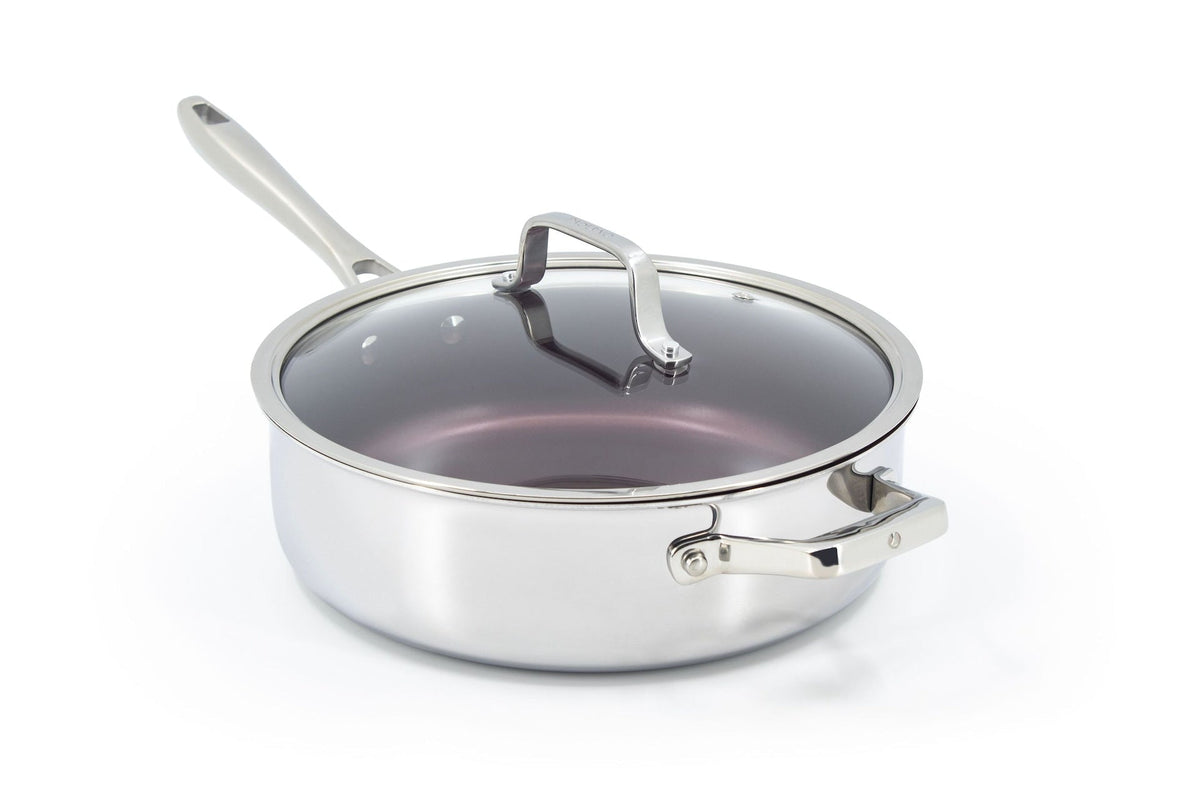 Professional Non-Stick Clad Jumbo Cooker, Burgundy, 5-L