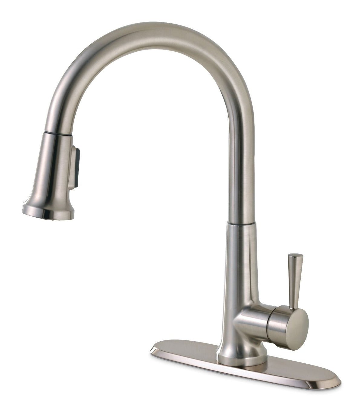 Single-Handle Pull-Down Kitchen Faucet, Brushed Nickel