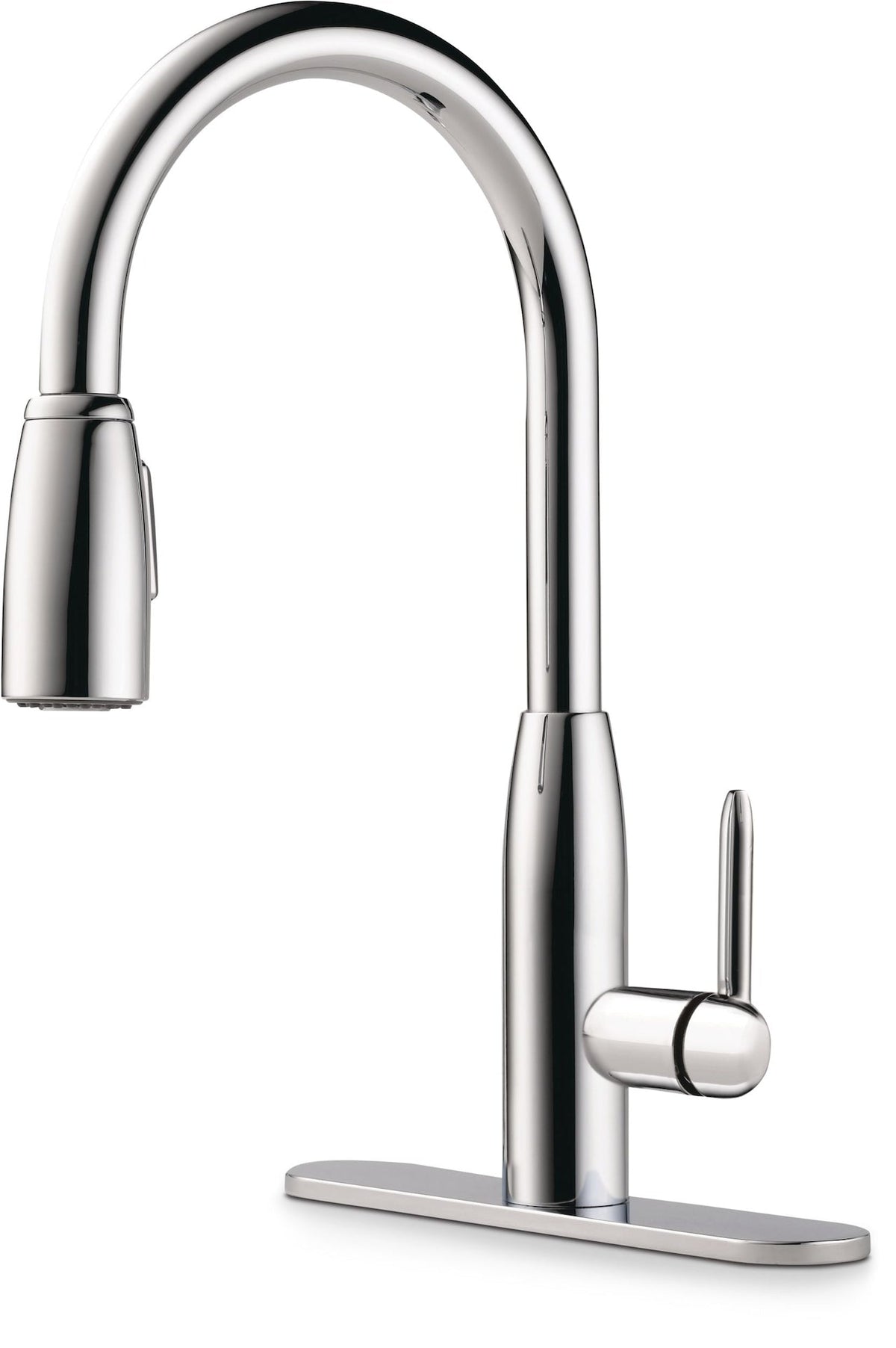 Tunbridge Single Handle High Arc Pull Down Kitchen Faucet, Chrome
