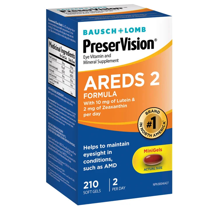 PreserVision Eye Vitamin and Mineral Supplement AREDS2, 210 Softgels V1674