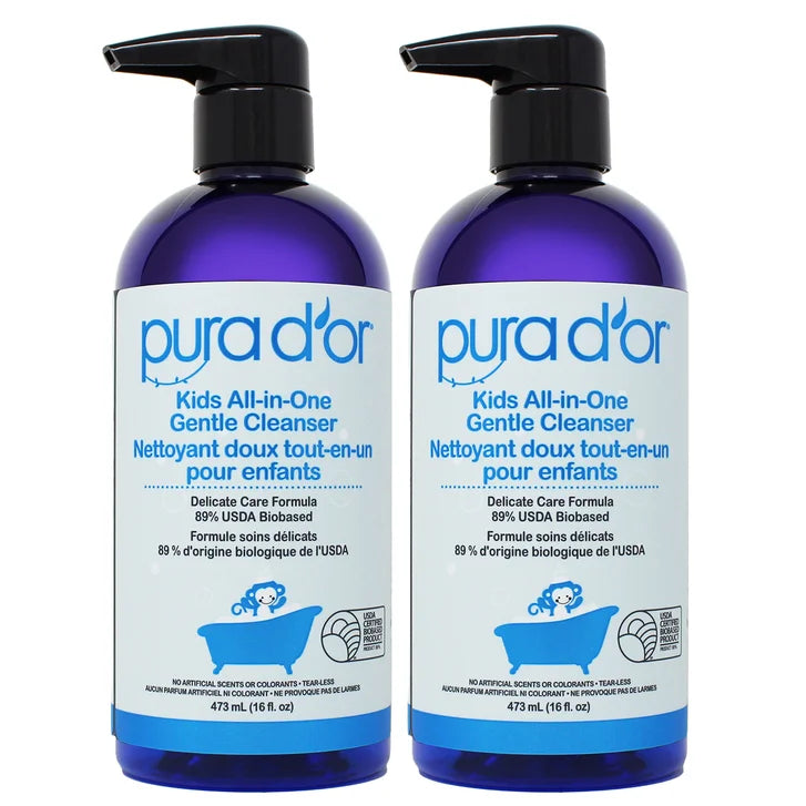 Pura D'or Kids All-in-One Gentle Cleanser, 2 x 473 mL Y3336