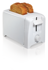 2-Slice Toaster, White, Removable Crumb Tray