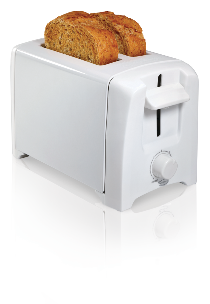 2-Slice Toaster, White, Removable Crumb Tray