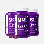 Goli 3 Jars of Sleep Gummies — Melatonin With Lemon Balm, Magnesium & Vitamin D