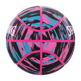 Marble Series 4Her Outdoor Rubber Basketball, Size 6 (28.5-in), Black/Pink