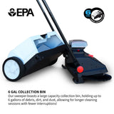 Electric Battery-Powered Push Sweeper, 22-in