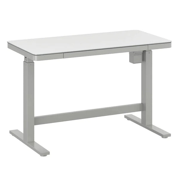 Tresanti Tessa 119.4 cm (47 in.) Adjustable Height Desk with LED Lighting, White O5417