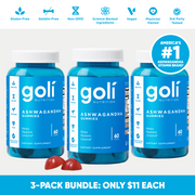 KSM-66® Ashwagandha & Vitamin D Gummy From Goli, 60 Count, Triple Set, No Artificial Colors