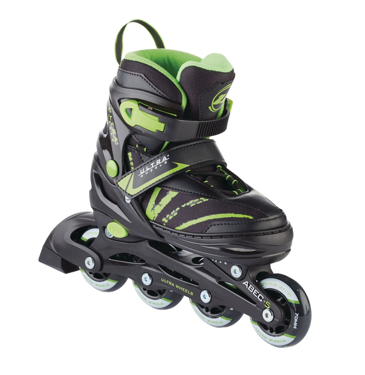 Adjustable Inline Skates, Green, Assorted Sizes