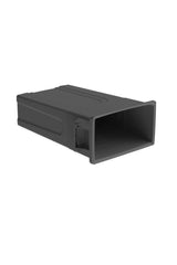 Plastic Tall Slim Rectangular Garbage Can, Black, 87-L