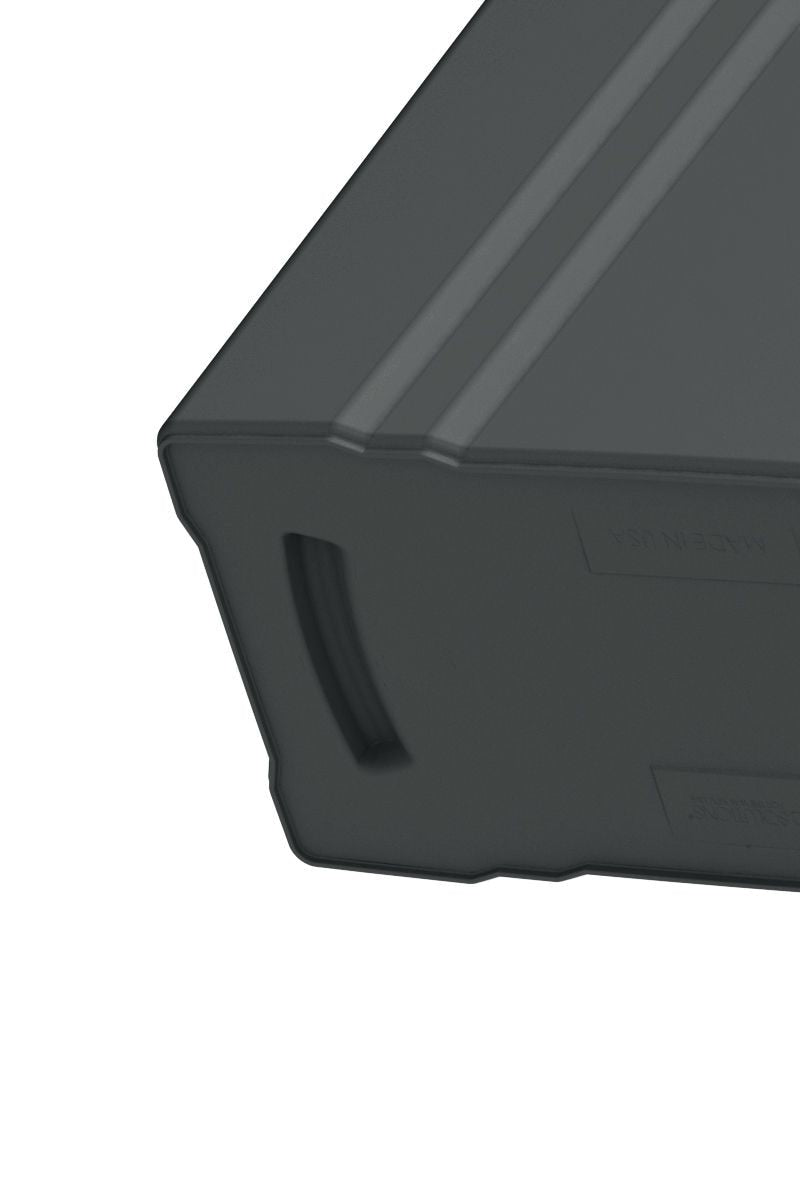 Plastic Tall Slim Rectangular Garbage Can, Black, 87-L