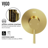Olus Wall Mount Single Lever Bathroom Sink Faucet, WaterSense Certified, Matte BGold