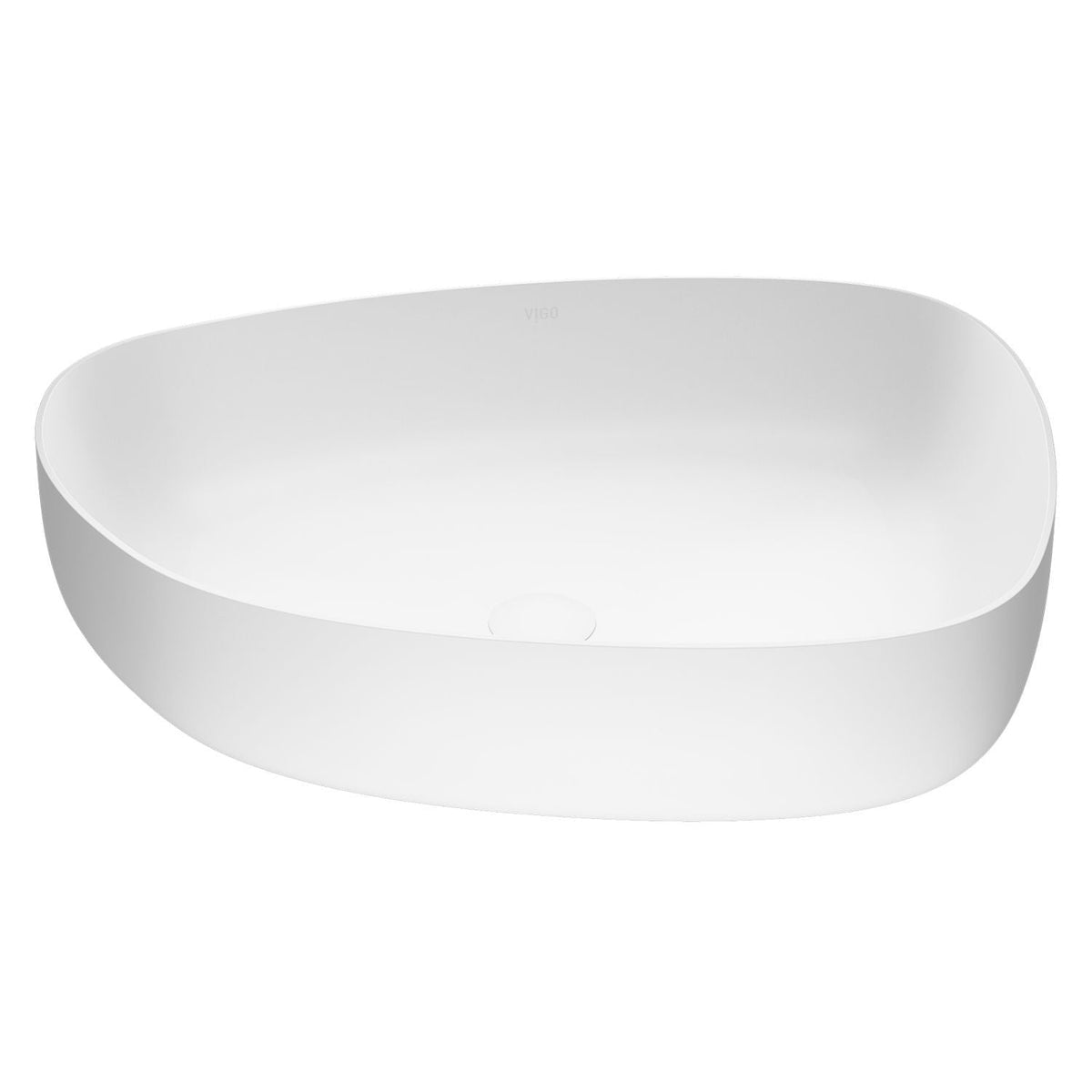 Peony Matte Stone Novelty Composite Vessel Bathroom Sink/Basin with Deep Bowl, White