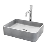 Segovia Gothic Grey Bathroom Sink/Basin Set with Apollo Faucet and Rectangular Vessel