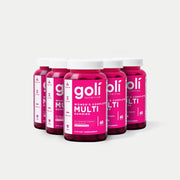 Goli 5 Bottles of Women's Multi Gummies — 18 Nutrients with Biotin and Key Minerals