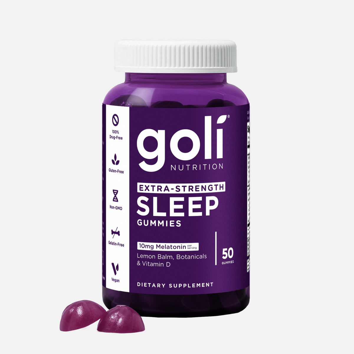 Goli Extra-Strength Sleep Gummies — 10mg Melatonin, Lemon Balm & Vitamin D