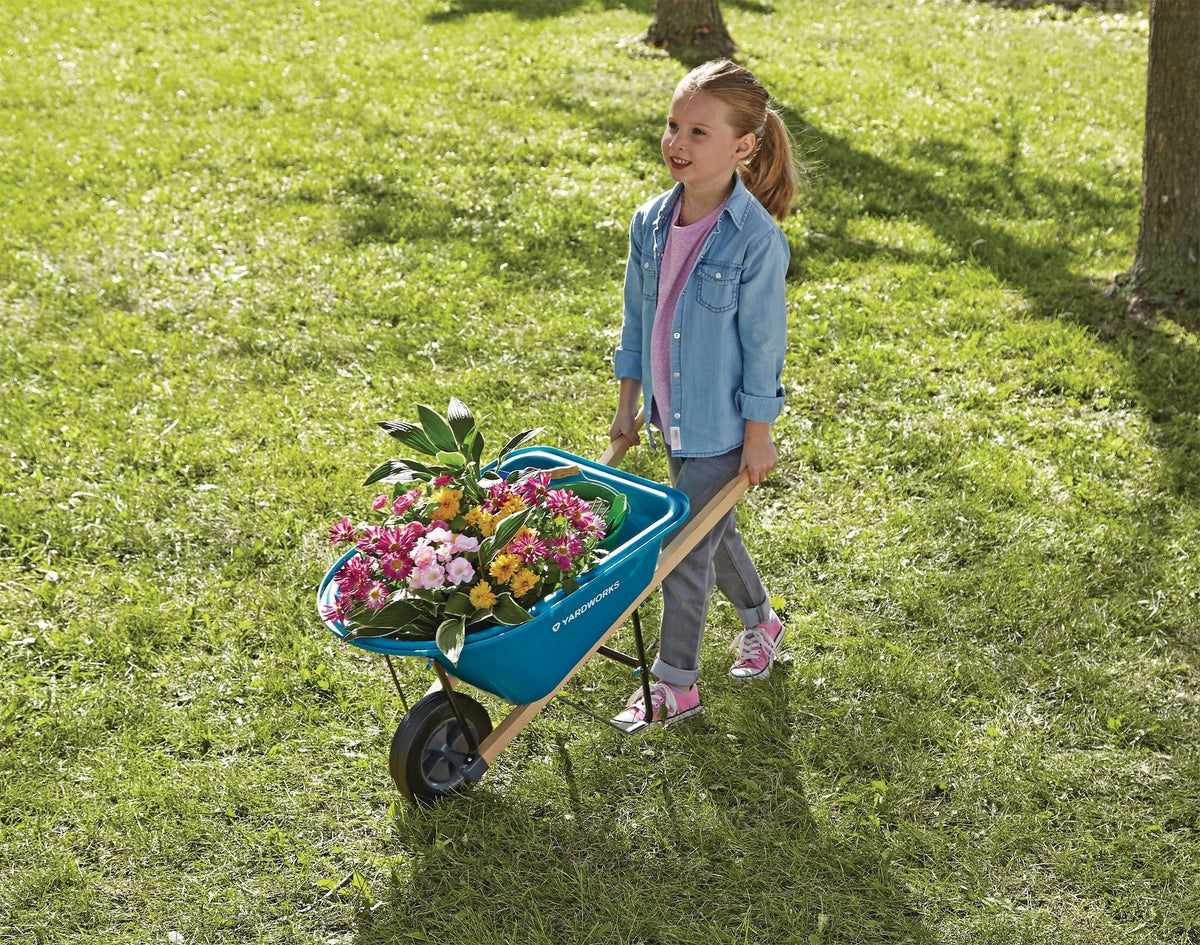 Plastic Tray 1-Wheel Kids Wheelbarrow